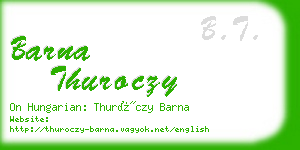 barna thuroczy business card